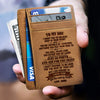 To My Son I Want You To Believe Deep In Your Heart - Card Wallet - To My Son, Gift For Son, Son Gift From Mom, Birthday Gift For Son, Christmas Gift