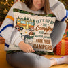 Let's Sit By The Campfire - Gift For Camping Couples, Personalized Pillow (Insert Included)