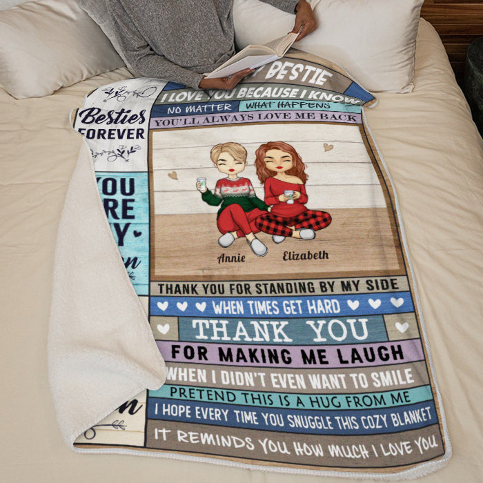 Custom Name Best Friend Gifts for Women - Personalized Blanket