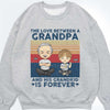 The Love Between A Grandpa & His Grandkids - Personalized Unisex T-shirt, Hoodie, Sweatshirt - Gift For Grandpa, Grandparents