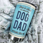 Custom Name Dog Dad Gifts for Men - Personalized Tumbler