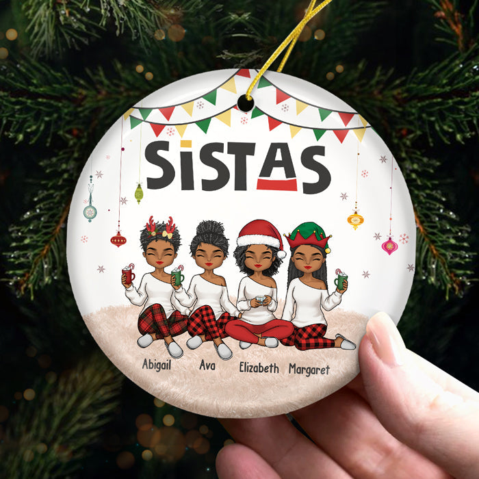 Custom Name Christmas Gifts for Sisters - Personalized Ornament