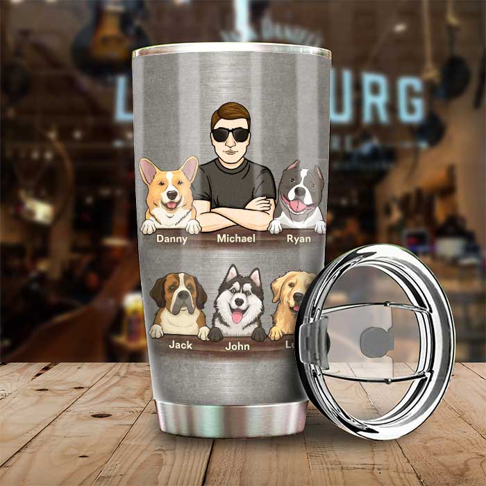 Dog Dad Great Job - Personalized Tumbler - Gift For Dad