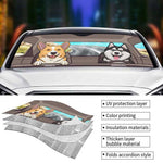 Custom Name Cartoon Pet Gifts for Pet Lovers - Personalized Auto Sunshade