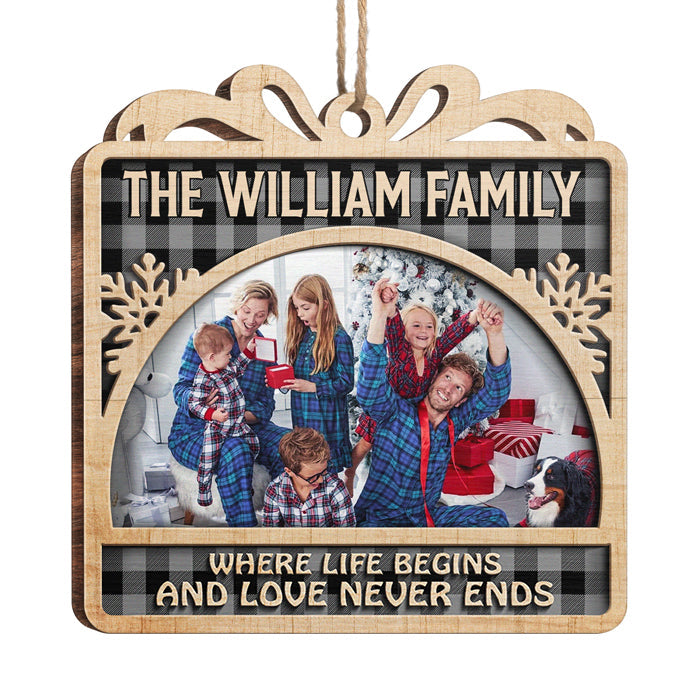 Custom Family Photo Christmas Gifts - Personalized Ornament