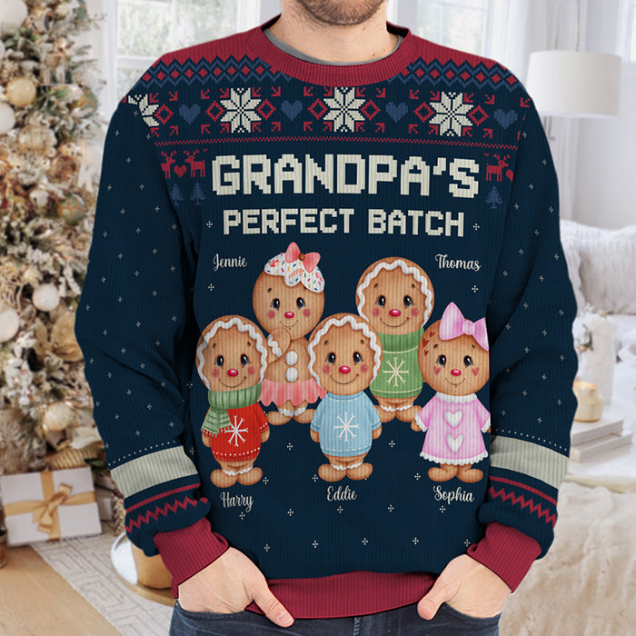 Custom Name Gingerbread Christmas Gifts for Grandma - Personalized Sweatshirt