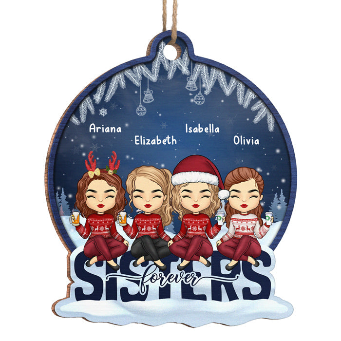 Custom Name Christmas Gifts for Sisters - Personalized Ornament