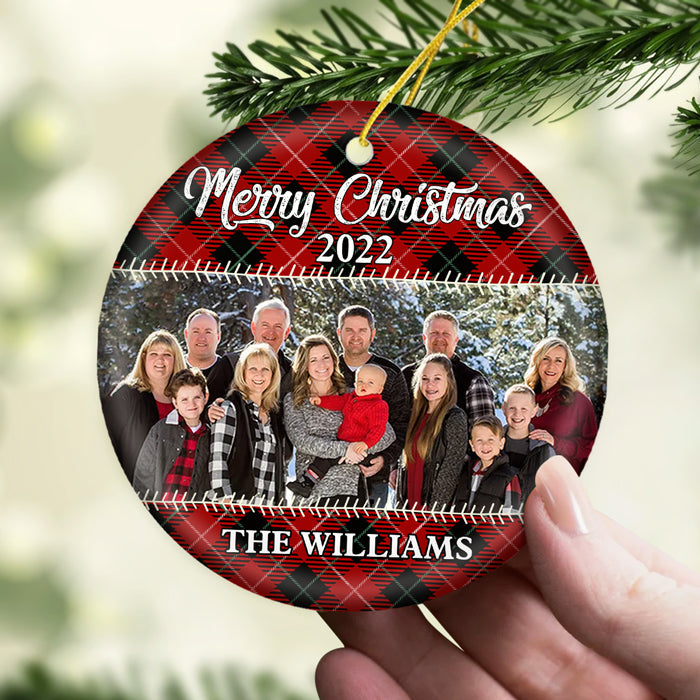 Custom Family Photo Christmas Gifts - Personalized Ornament