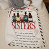 We Are Always Connected By Heart - Family Personalized Custom Blanket -  Christmas Gift For Siblings, Brothers, Sisters