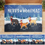 Custom Name Funny Christmas Gifts for Dog Lovers - Personalized Doormat
