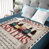 We Are Always Connected By Heart - Family Personalized Custom Blanket -  Christmas Gift For Siblings, Brothers, Sisters