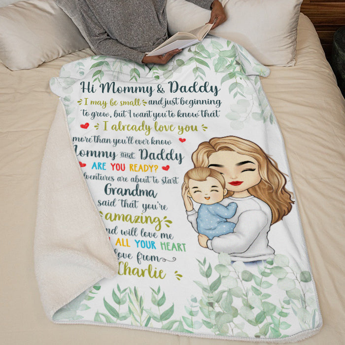 Custom Name Baby Announcement Gifts for Family - Personalized Blanket