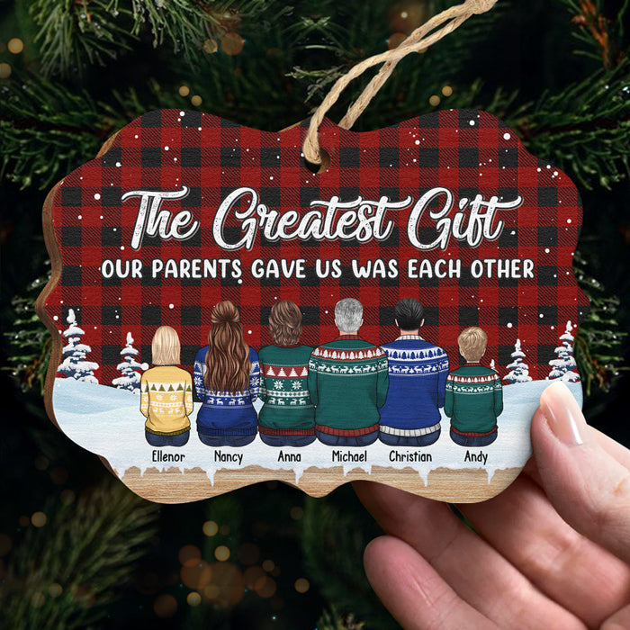Custom Name Christmas Family Gifts for Parents - Personalized Ornament