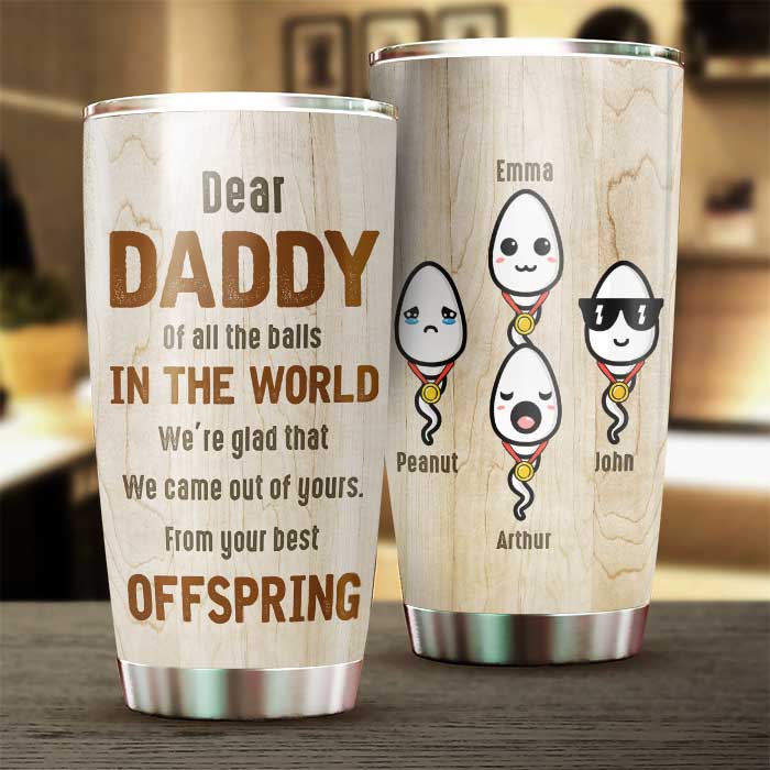 Custom Name Funny Daddy Gifts for Father - Personalized Tumbler