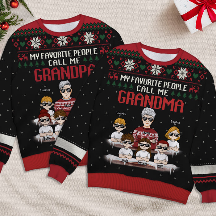 Custom Name Christmas Gifts for Grandpa - Personalized Sweatshirt