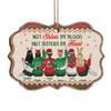 Not Sisters By Blood But Sisters By Heart - Personalized Custom Benelux Shaped Wood Christmas Ornament - Gift For Bestie, Best Friend, Sister, Birthday Gift For Bestie And Friend, Christmas Gift
