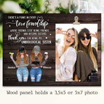 Custom Photo Best Friend Gifts for Sisters - Personalized Wooden Frame