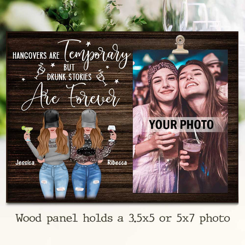 Custom Photo Girls Night Gifts for Friends - Personalized Wooden Frame