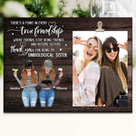 Custom Photo Best Friend Gifts for Sisters - Personalized Wooden Frame
