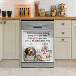Custom Name Funny Dog Kitchen Decor - Personalized Dishwasher Cover