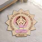 Custom Name Meditation Decor - Personalized Shaped Doormat