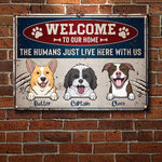 Custom Dog Name Welcome Gifts for Dog Lovers - Personalized Metal Sign