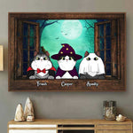 Custom Name Halloween Cat Gifts for Cat Lovers - Personalized Poster