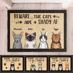Custom Name Shady Cat Gifts for Cat Lovers - Personalized Doormat