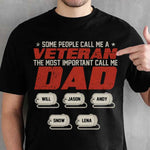 Custom Name Veteran Dad Gifts - Personalized Apparel