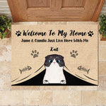 Custom Name Cat Family Home Decor - Personalized Doormat