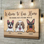 Custom Name Dog Lover Home Decor - Personalized Canvas