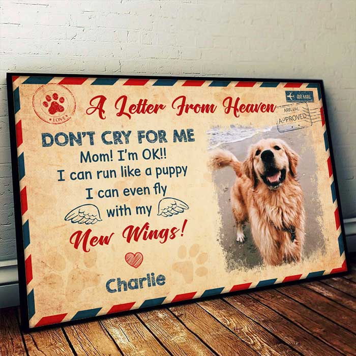 Custom Pet Photo Memorial Gifts for Dog Lovers - Personalized Poster