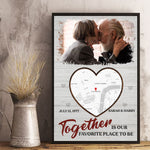 Custom Photo Anniversary Map Gifts for Couples - Personalized Poster