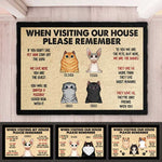 Custom Pet Name House Rules Gifts for Pet Lovers - Personalized Doormat