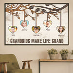 Custom Photo Grandkids Family Tree Gifts for Grandparents - Personalized Poster
