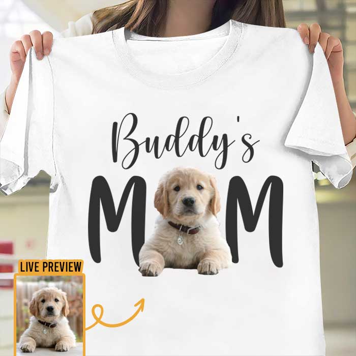 Custom Pet Photo Dog Mom Gifts - Personalized Apparel