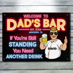 Custom Dad's Bar Drinking Gifts for Men - Personalized Metal Sign