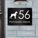 Custom Pet Address Sign for Dog Lovers - Personalized Metal Sign