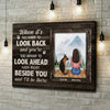 Look Right Beside You And We'll Be There - Personalized Horizontal Canvas