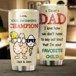 Custom Name Swimming Champion Gifts for Dad - Personalized Tumbler
