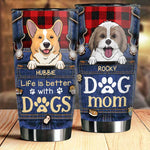 Custom Name Dog Lover Couple Gifts - Personalized Tumbler