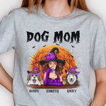 Custom Name Halloween Witch Dog Mom Gifts - Personalized Apparel