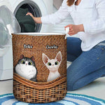 Custom Name Cat Lover Gifts - Personalized Laundry Basket