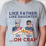 Custom Name Like Father Like Daughter Funny Gifts - Personalized Apparel