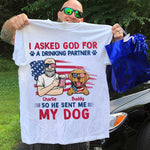Custom Name Funny Dog Drinking Partner Gifts - Personalized Apparel