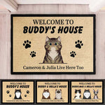 Custom Cat Name Welcome Gifts for Pet Lovers - Personalized Doormat