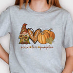 Peace Love Pumpkin Fall Gifts for Women - Apparel