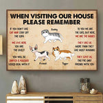 Cat House Rules Home Decor - Poster