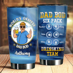 Custom Name Funny Dad Bod Gifts for Dads - Personalized Tumbler