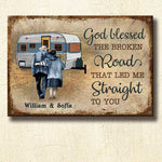 Custom Couple RV Travel Gifts - Personalized Metal Sign